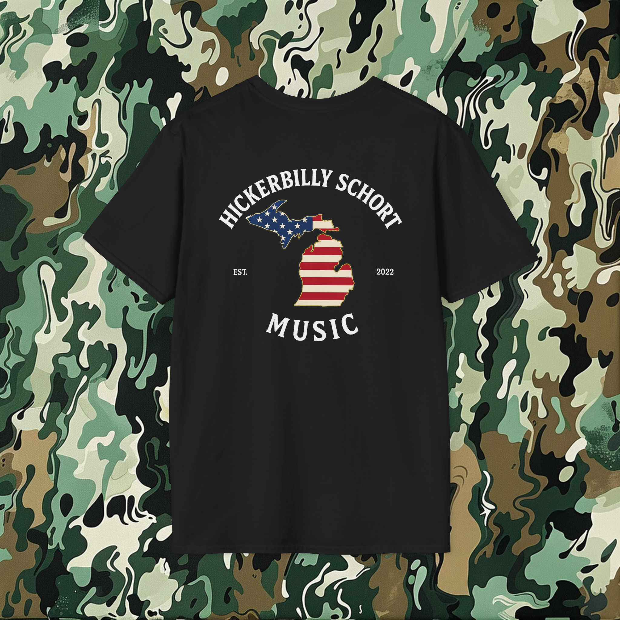 Hickerbilly Schort Music T-Shirt Design