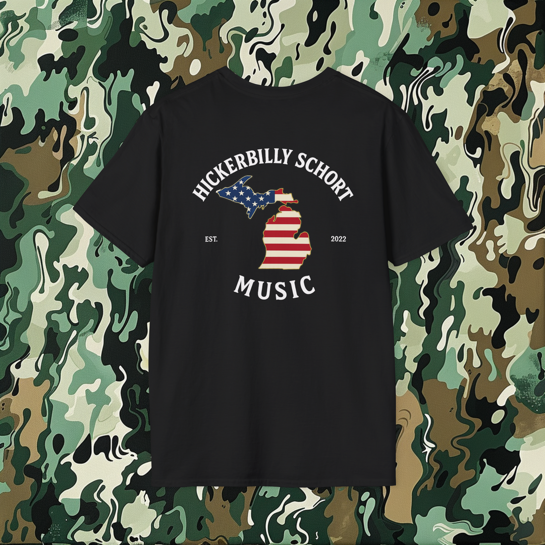 Hickerbilly Schort Music T-Shirt Design 